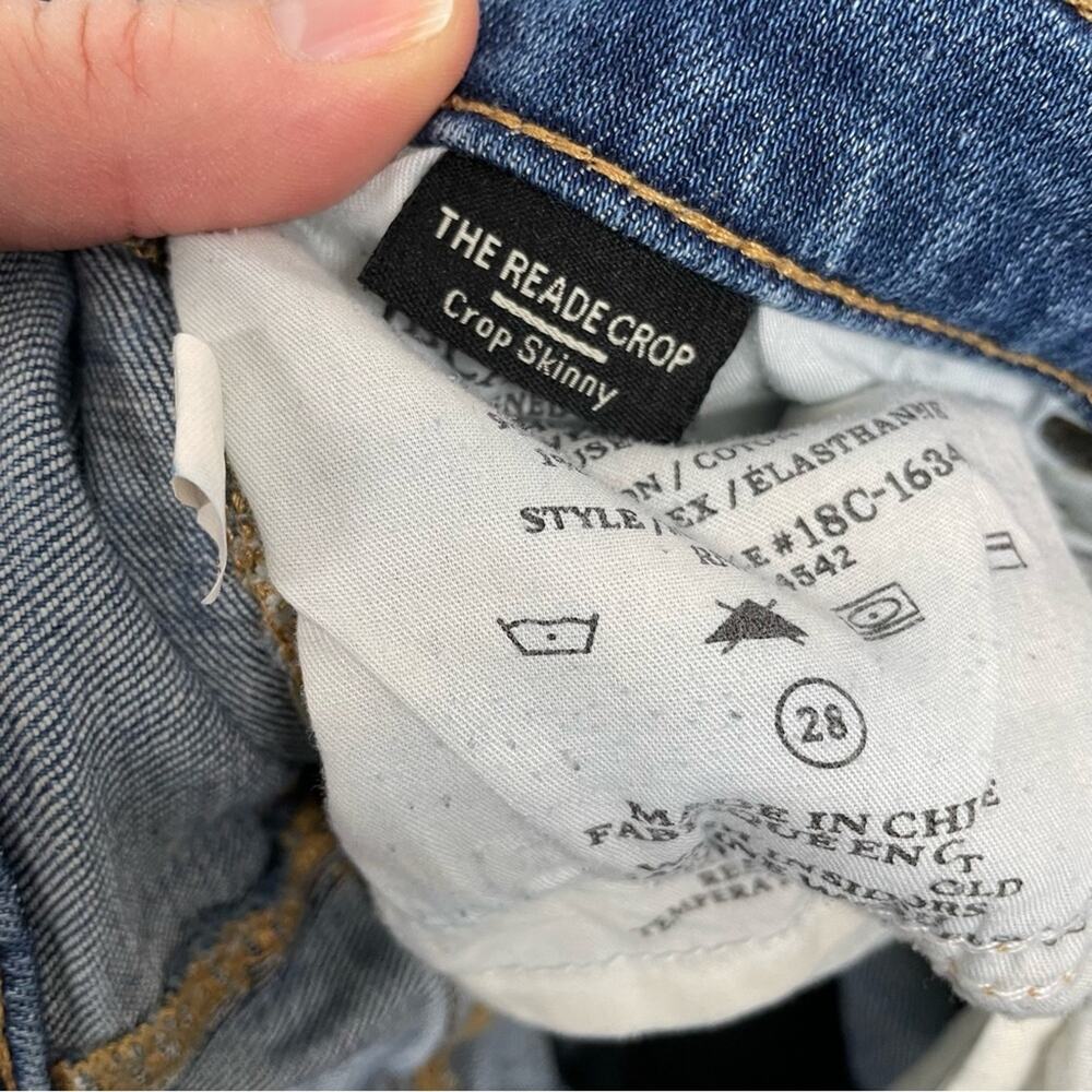 Blank NYC Light Wash Step Hem The Reade Crop Skinny Jeans Womens 28 Blue - Picture 2 of 13